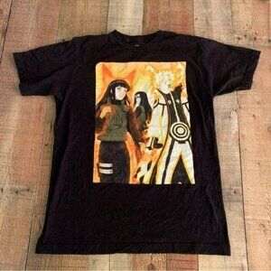 Ripple Junction Naruto womens size medium watercolor graphic tshirt black